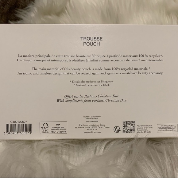 NIB Dior Velvet Pouch + New Pink Lip Glow Color Reviver Balm - Picture 8 of 11